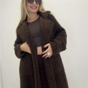 giacca senza bottone midy coat